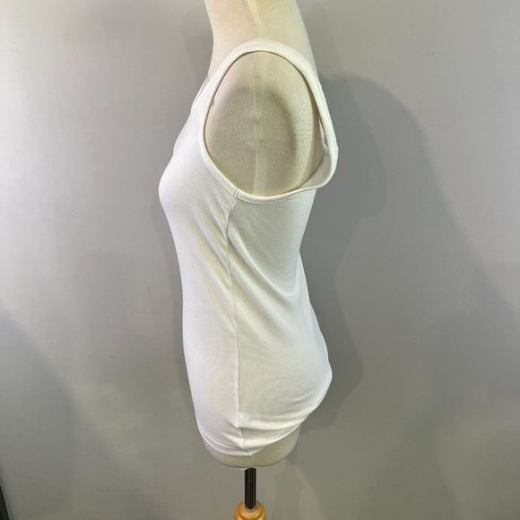 NWOT NORDSTROM White Ribbed Tank Top (S)‎ - Picture 4 of 8